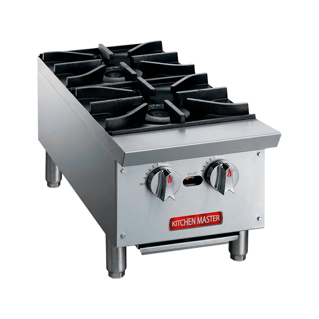 Cocina a gas de sobremesa de 2 quemadores