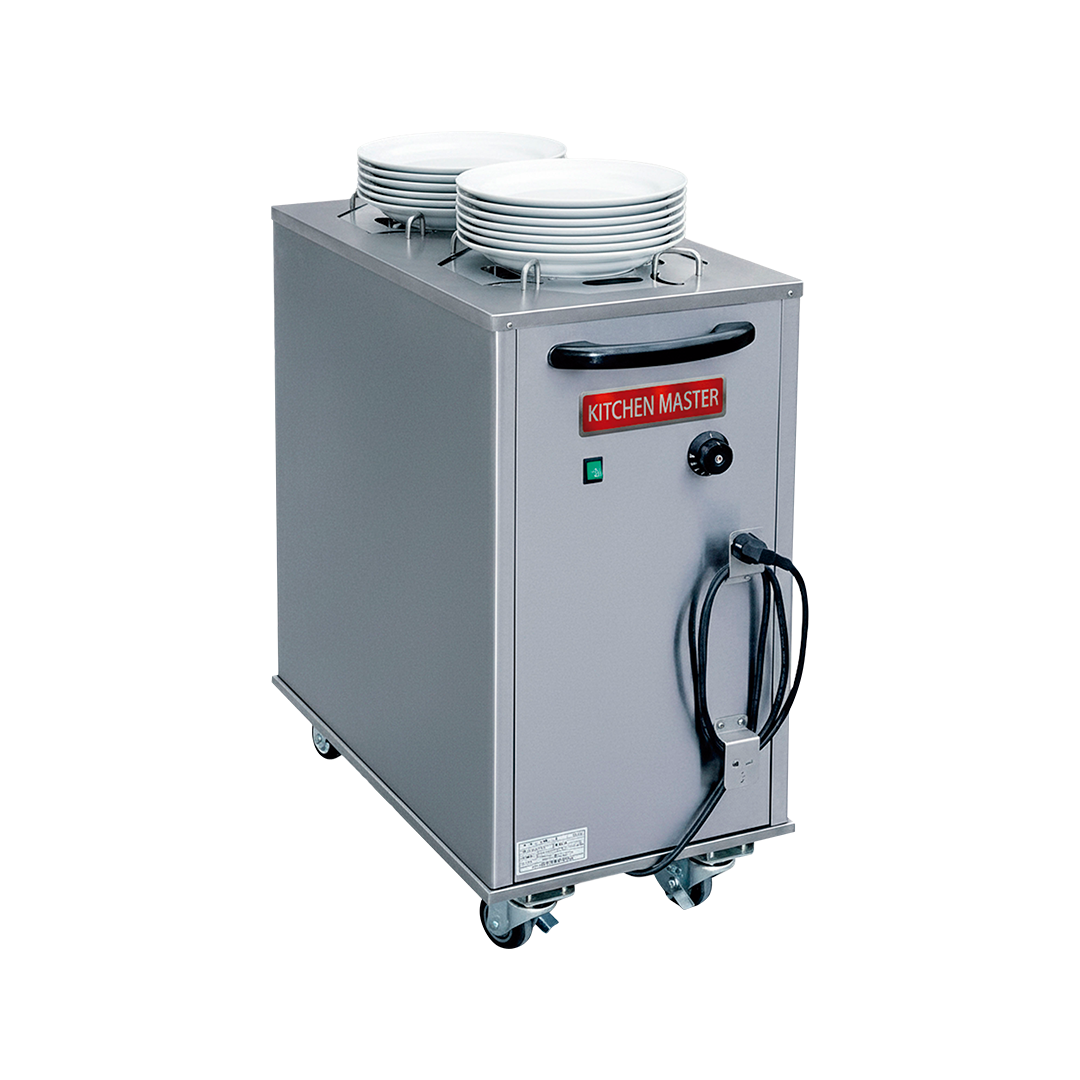Dispensador móvil de platos calientes de 2 columnas