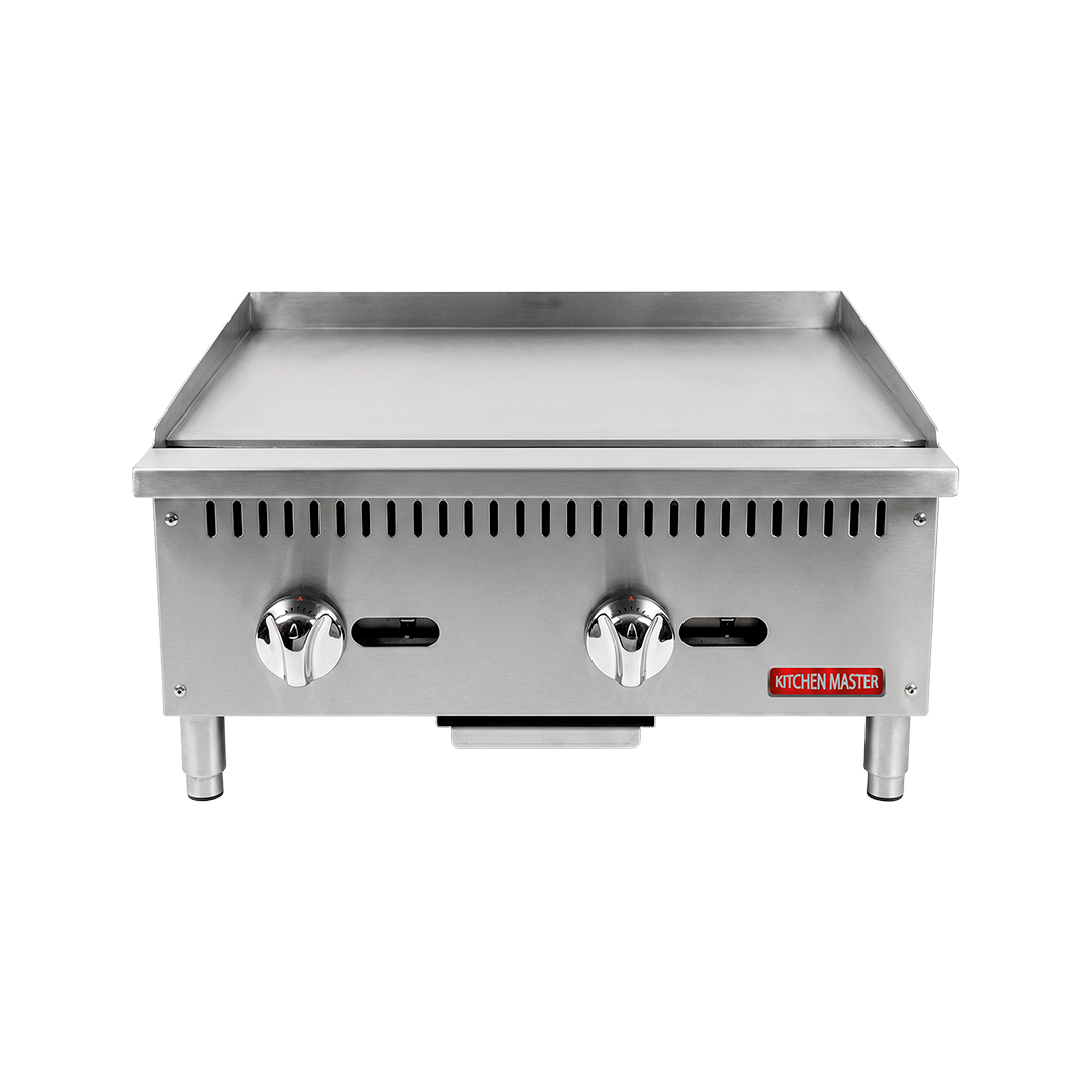 Plancha freidora a gas de sobremesa de 24" con termostato