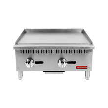 Plancha freidora a gas de sobremesa de 24" con termostato