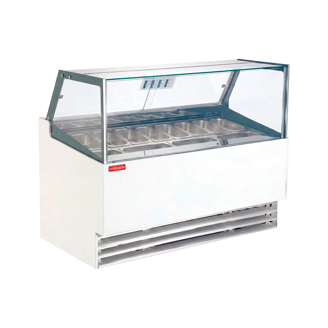 Vitrina exhibidora de helados de 12 cubas